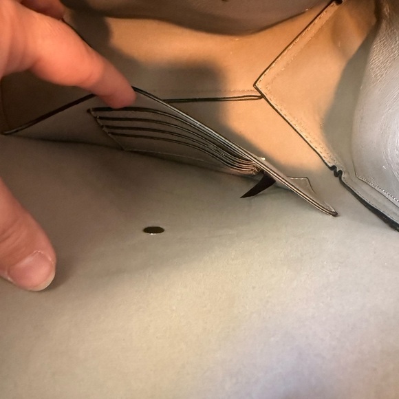 NWT K. Carroll Vegan Shoulder Bag in Grey with Silver Hardware - Picture 4 of 10